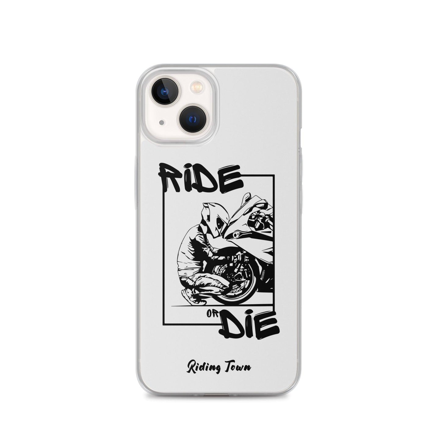 Coque iPhone® - BIKERBOY - Blanche - Riding Town