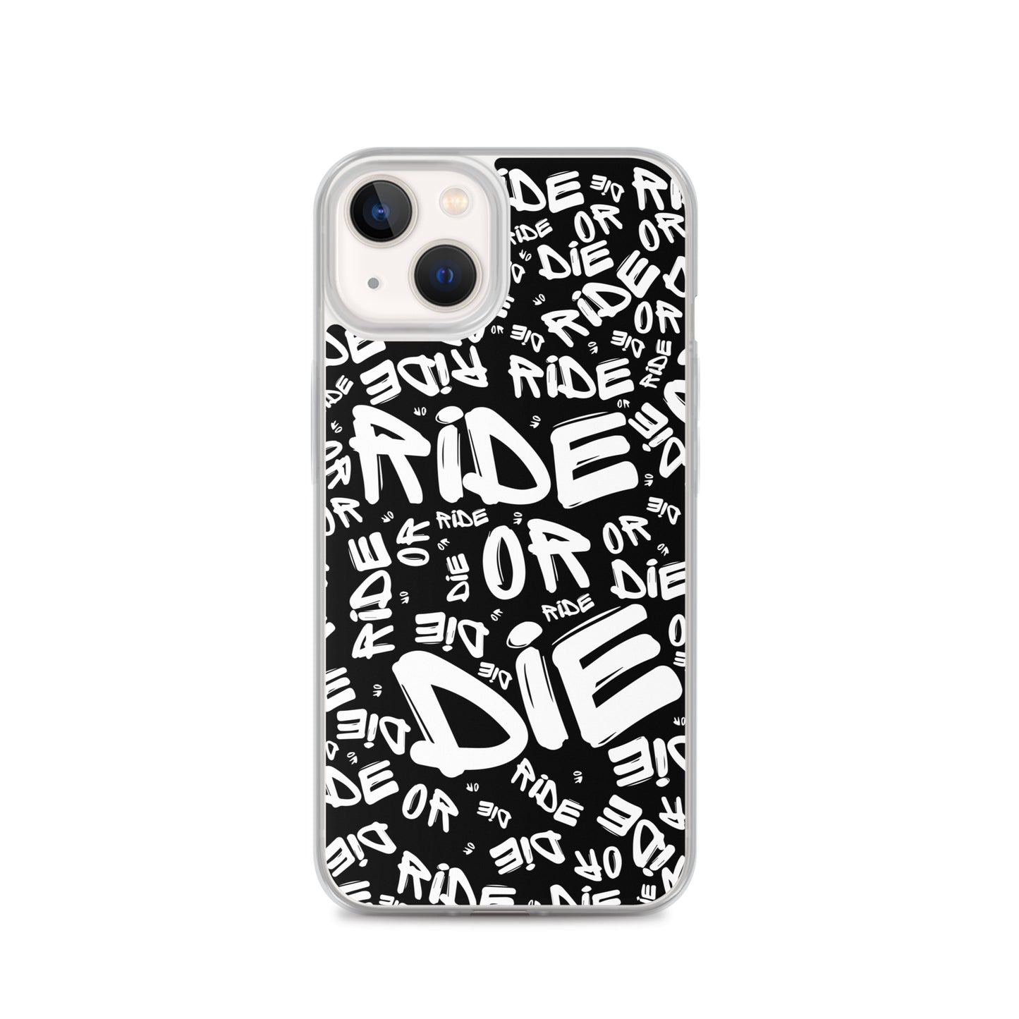 Coque iPhone® - RIDE OR DIE - Noire - Riding Town