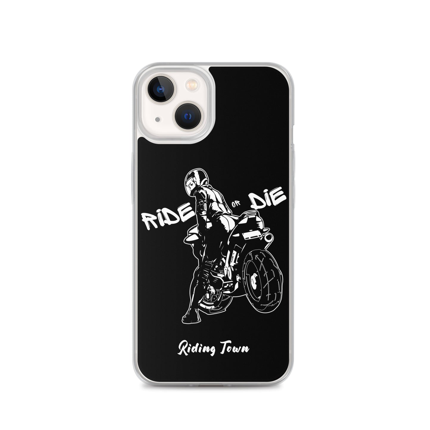 Coque iPhone® - BIKERGIRL- Noire - Riding Town