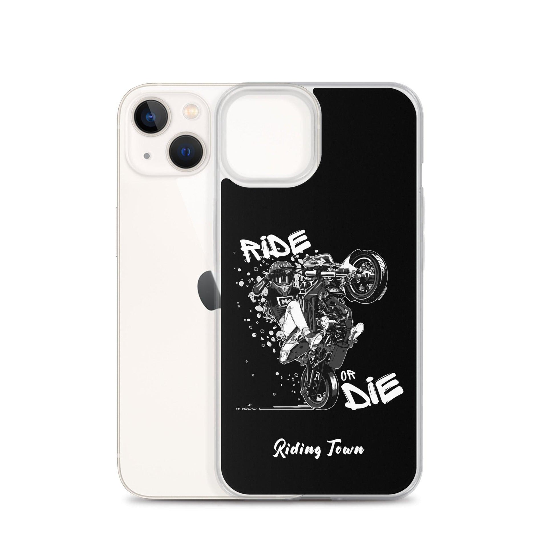 Coque iPhone® - SUPERMOTGIRL - Noire - Riding Town