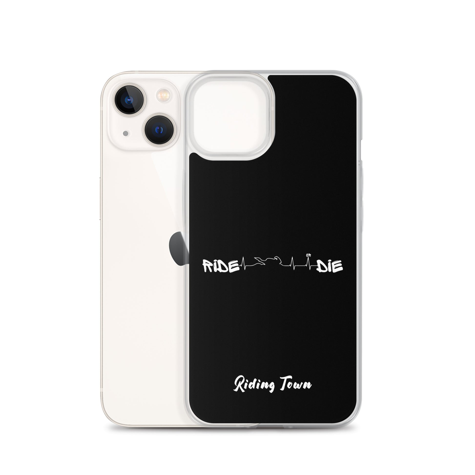 Coque iPhone® - HEARTBEAT - Noire - Riding Town