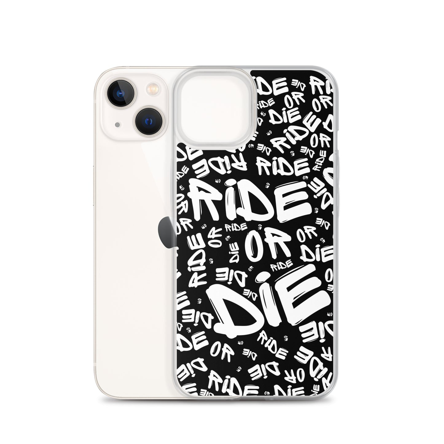 Coque iPhone® - RIDE OR DIE - Noire - Riding Town