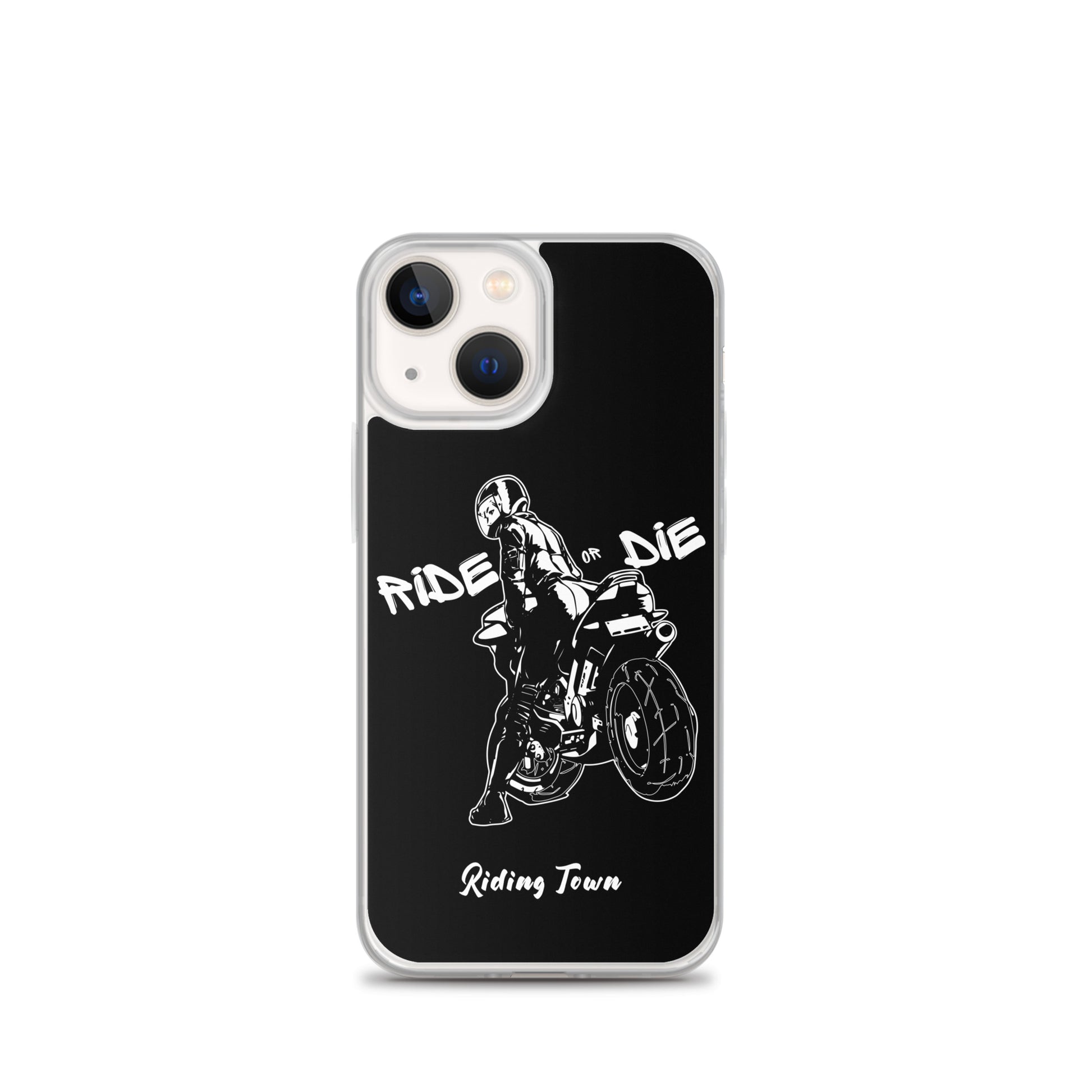 Coque iPhone® - BIKERGIRL- Noire - Riding Town