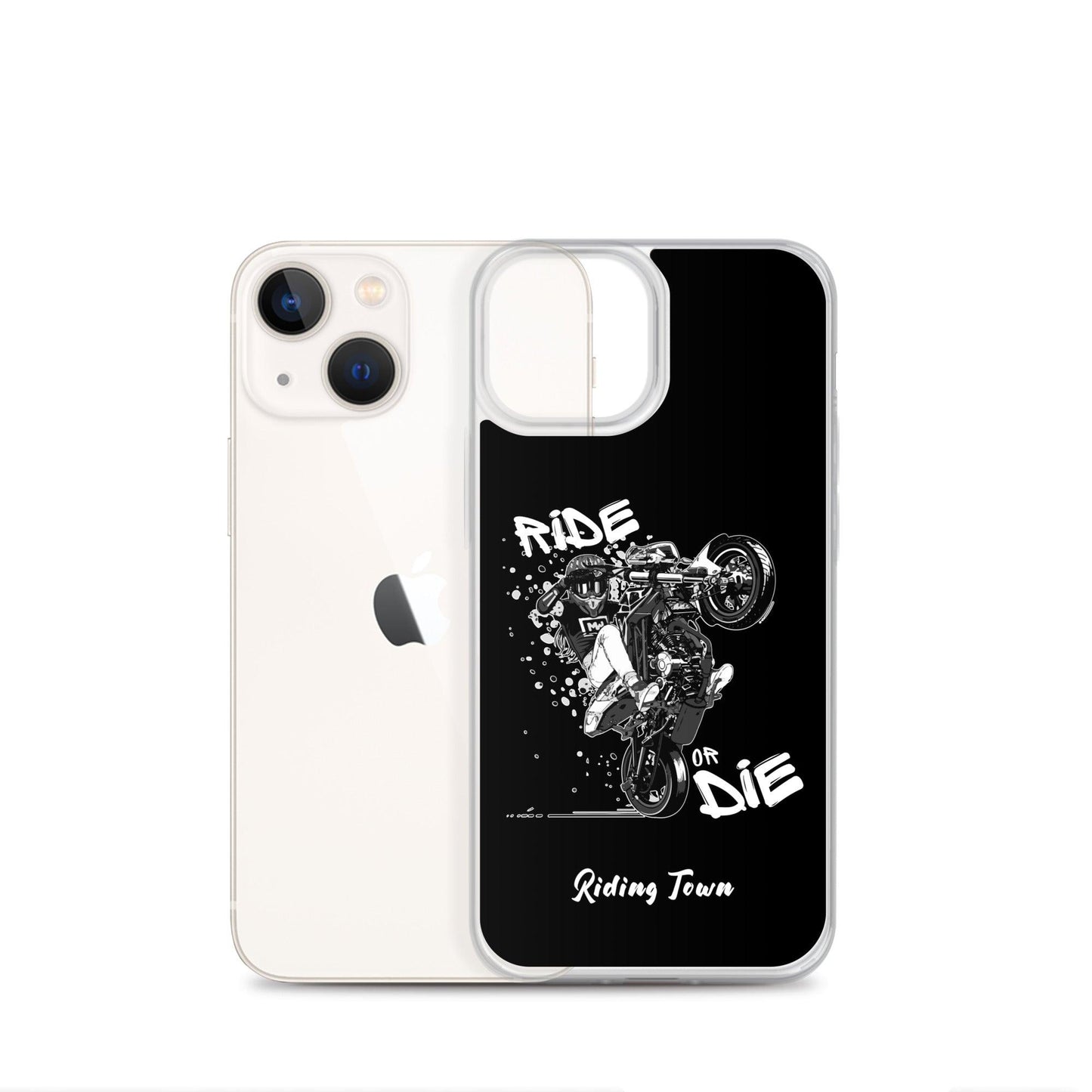 Coque iPhone® - SUPERMOTGIRL - Noire - Riding Town