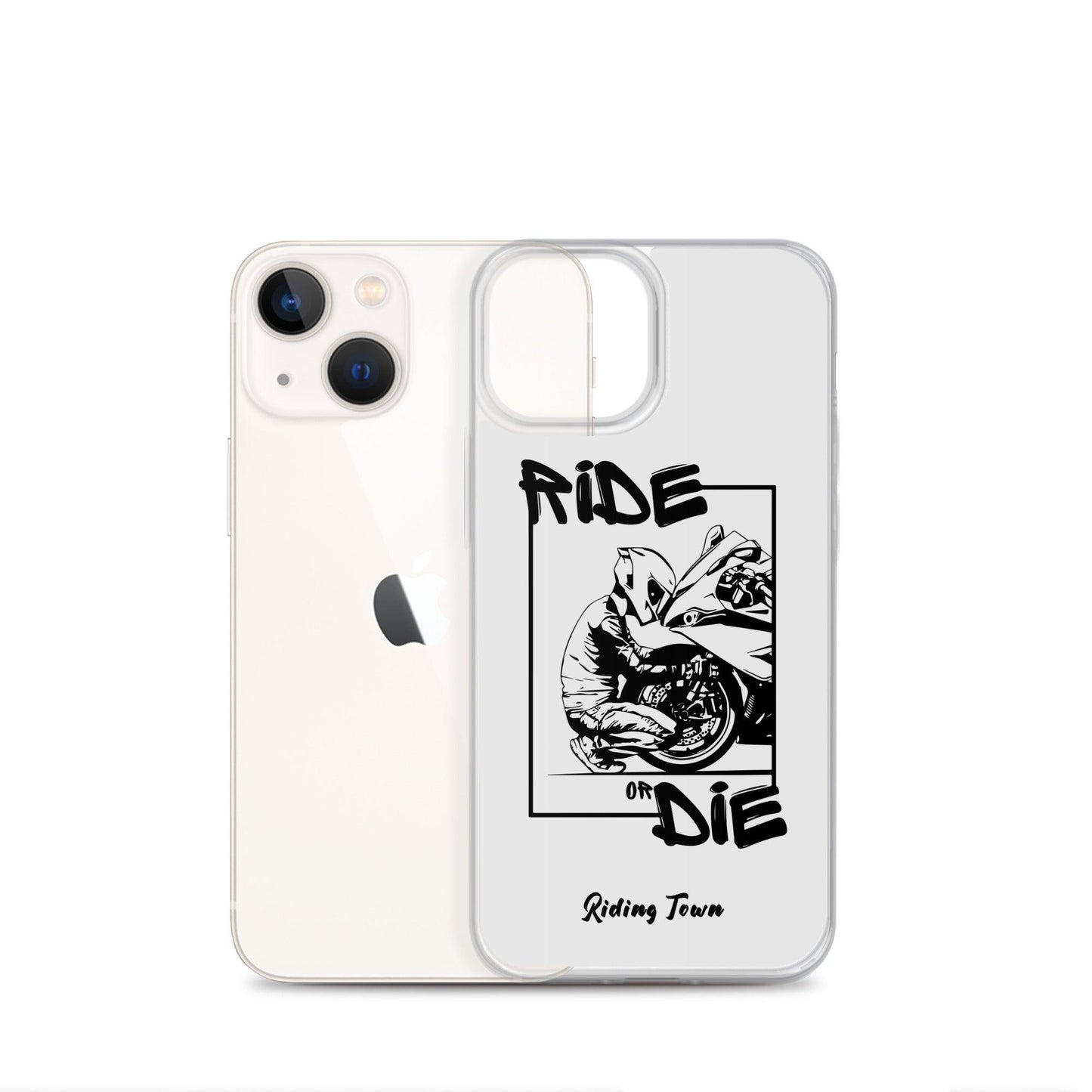 Coque iPhone® - BIKERBOY - Blanche - Riding Town