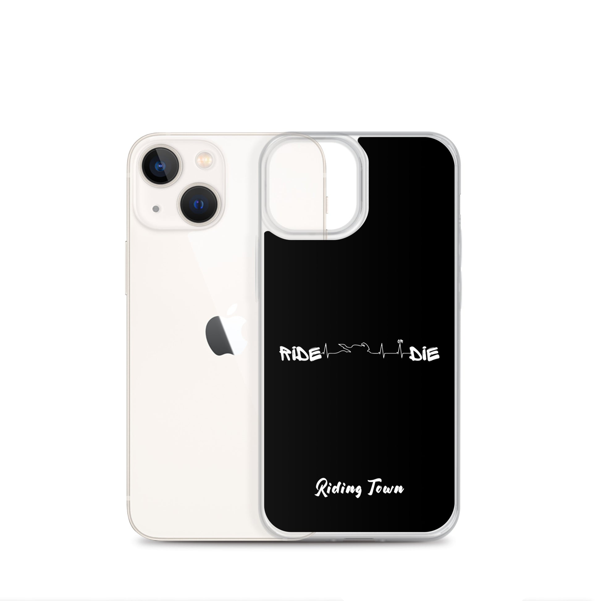 Coque iPhone® - HEARTBEAT - Noire - Riding Town