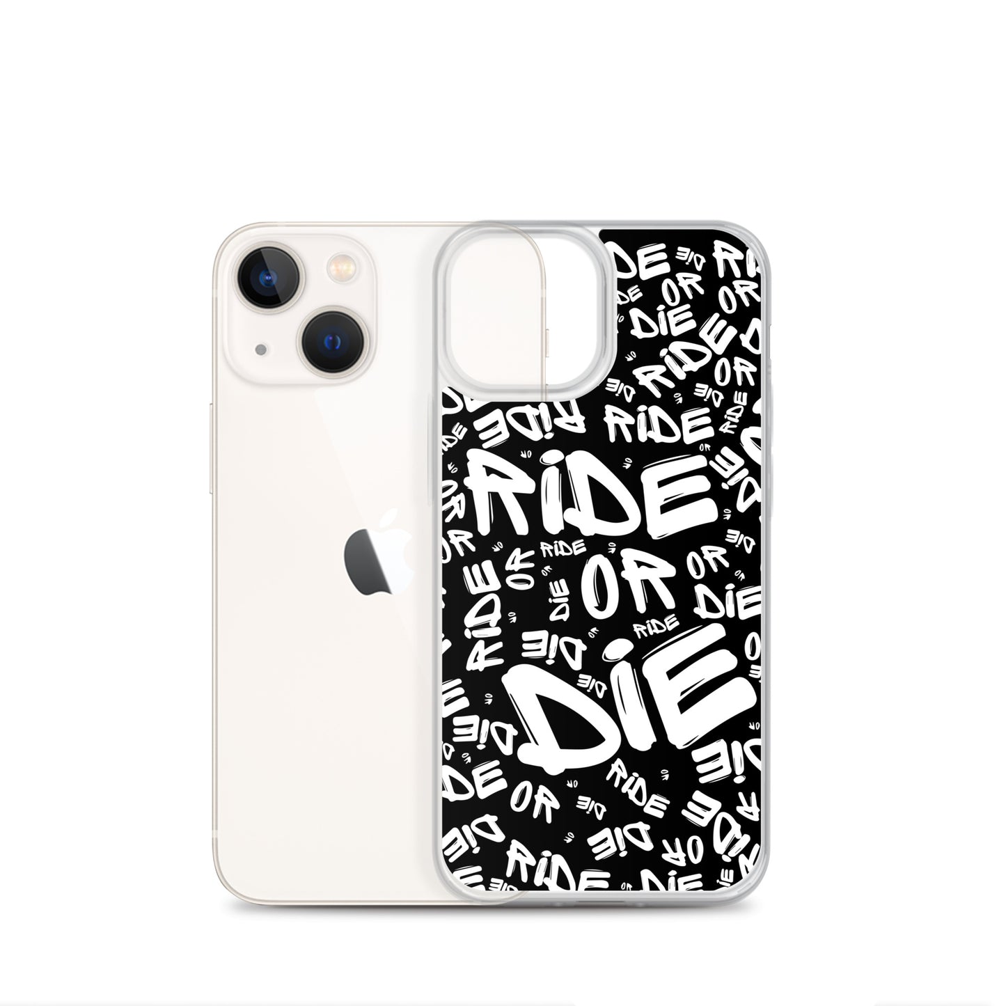 Coque iPhone® - RIDE OR DIE - Noire - Riding Town