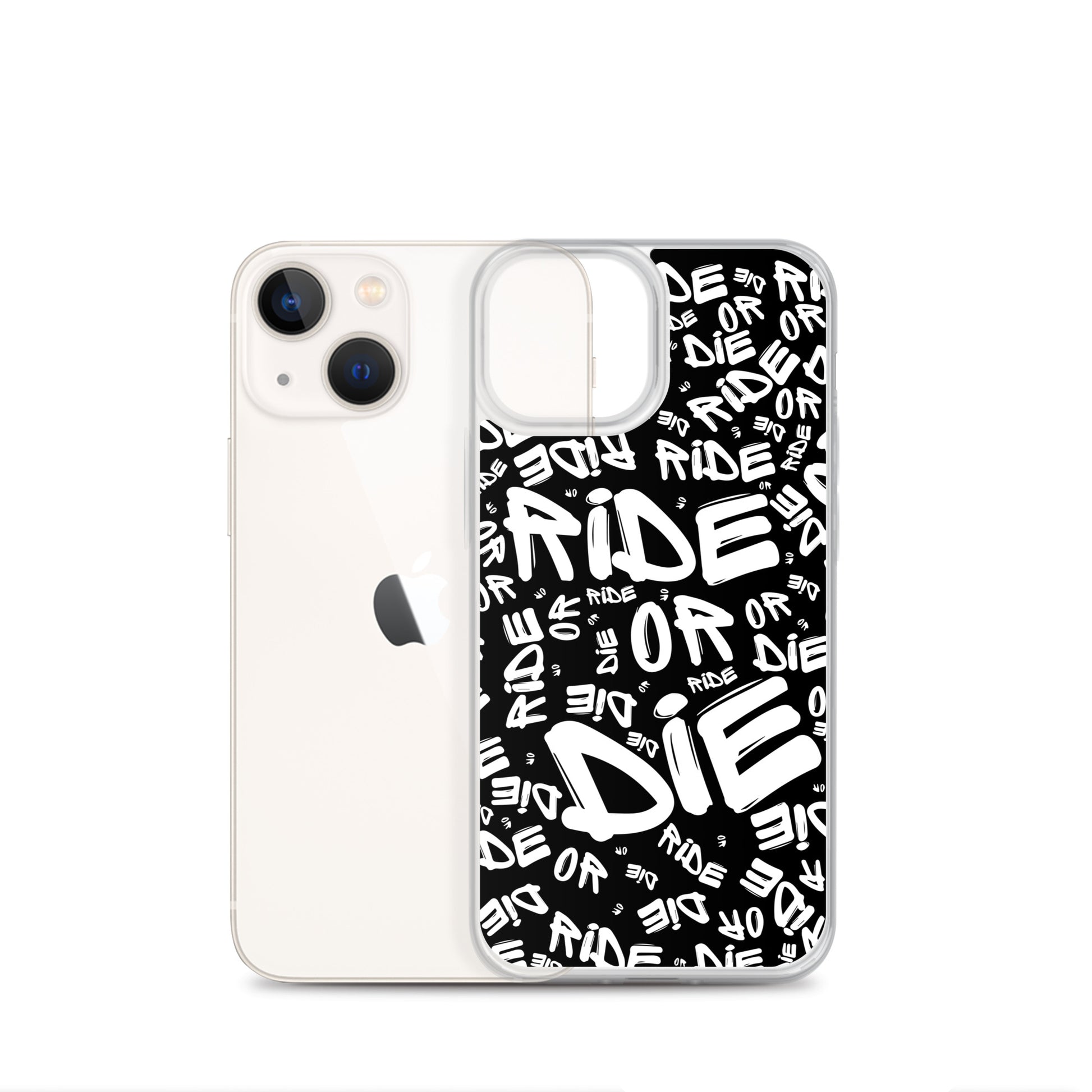 Coque iPhone® - RIDE OR DIE - Noire - Riding Town