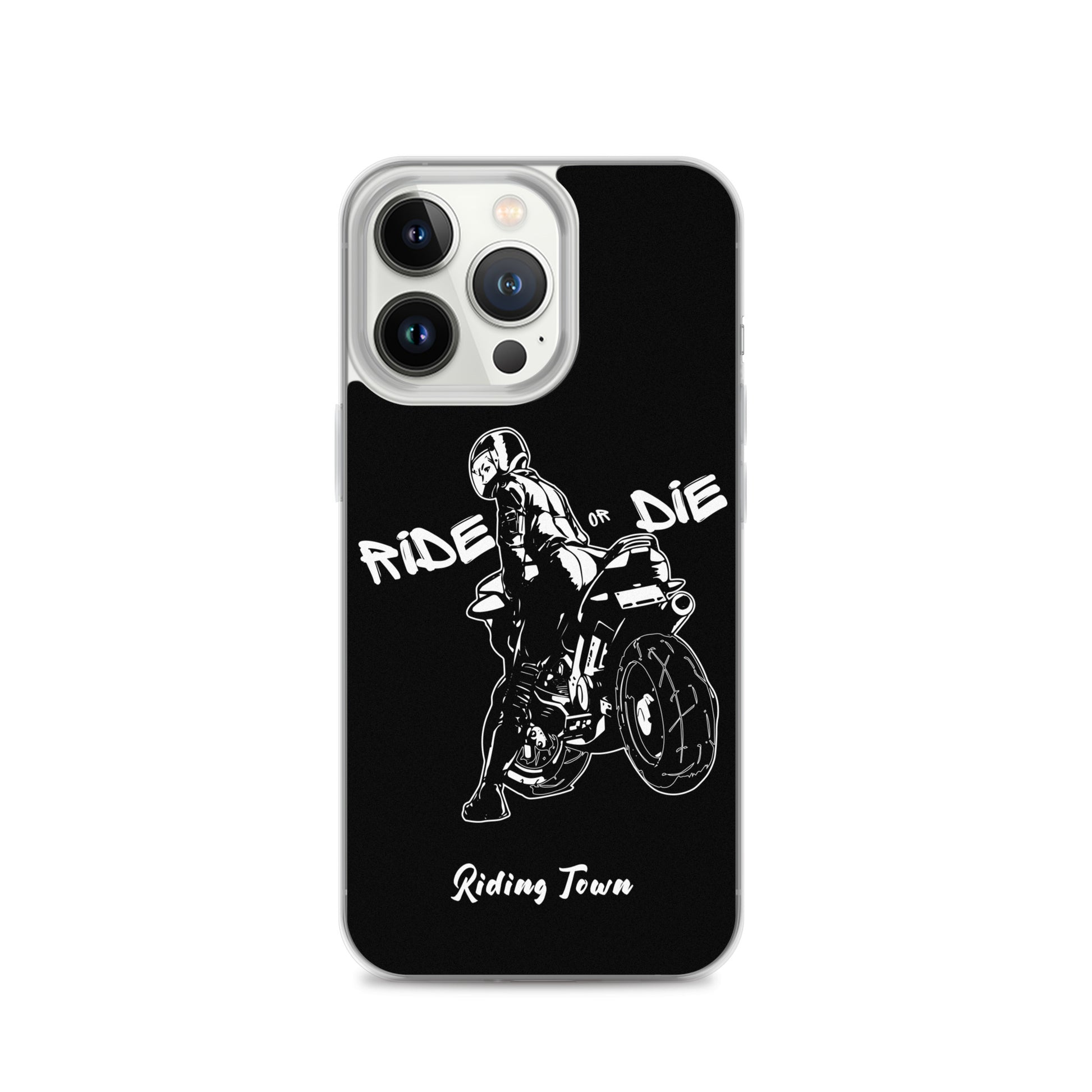 Coque iPhone® - BIKERGIRL- Noire - Riding Town