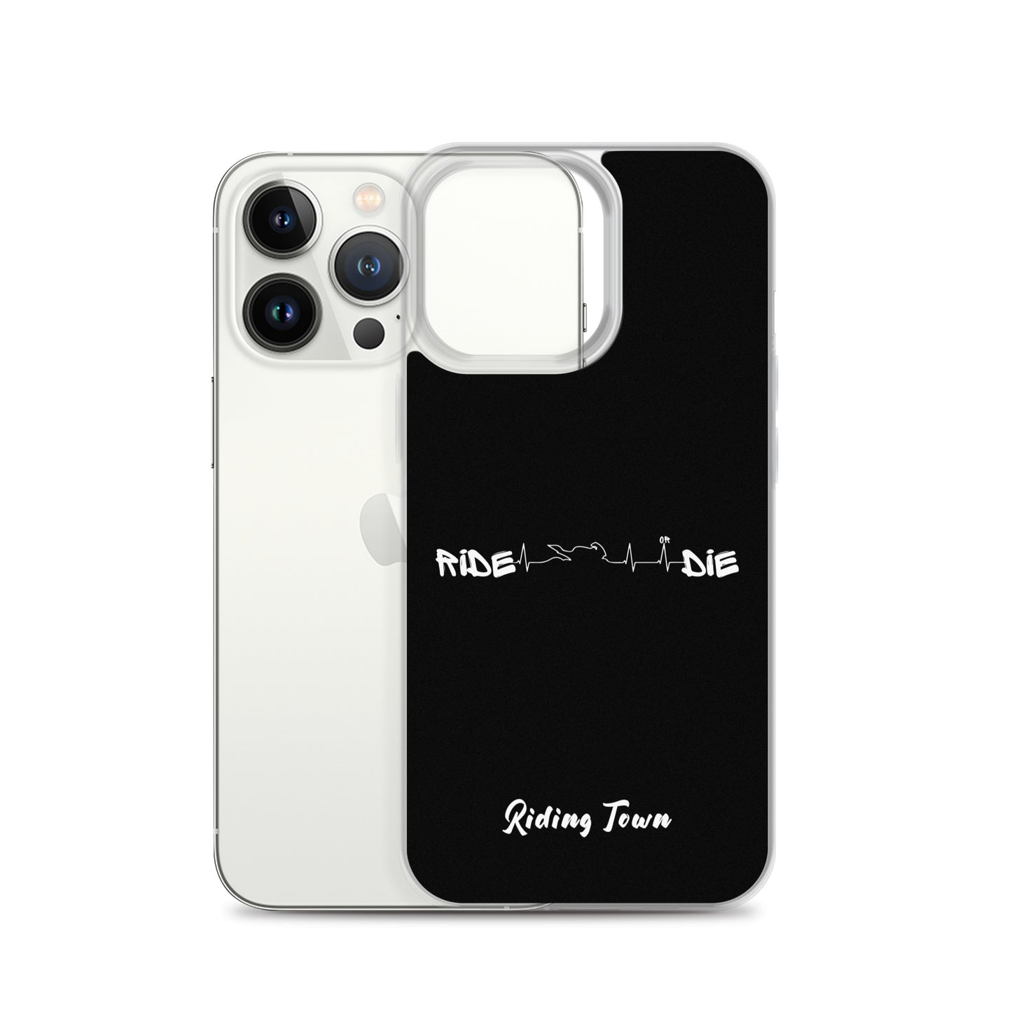 Coque iPhone® - HEARTBEAT - Noire - Riding Town