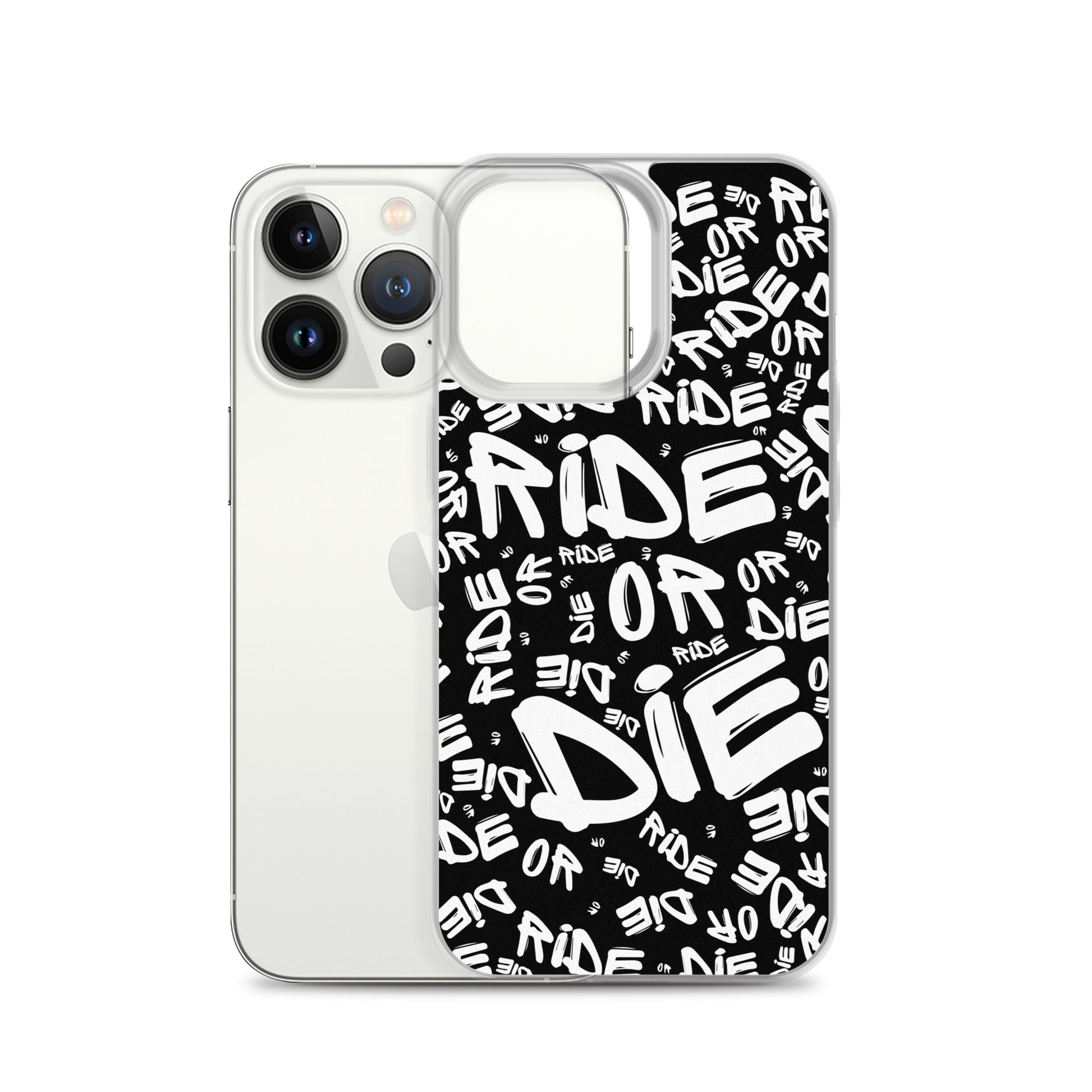 Coque iPhone® - RIDE OR DIE - Noire - Riding Town