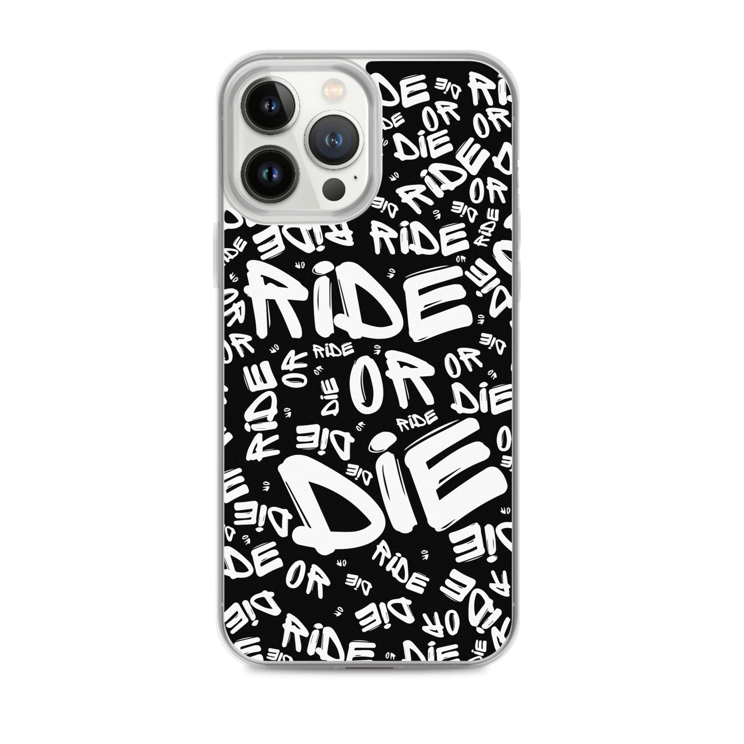 Coque iPhone® - RIDE OR DIE - Noire - Riding Town