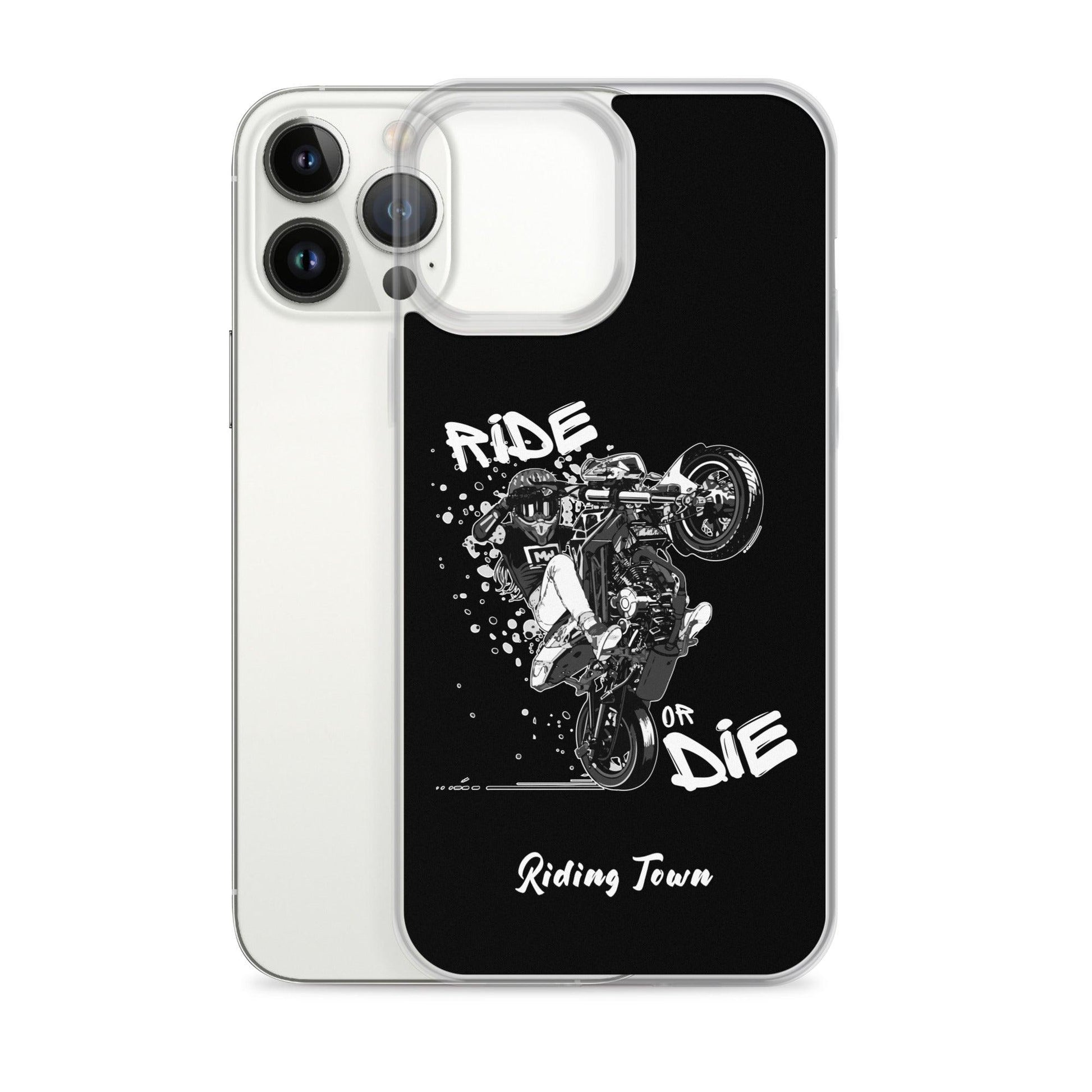 Coque iPhone® - SUPERMOTGIRL - Noire - Riding Town