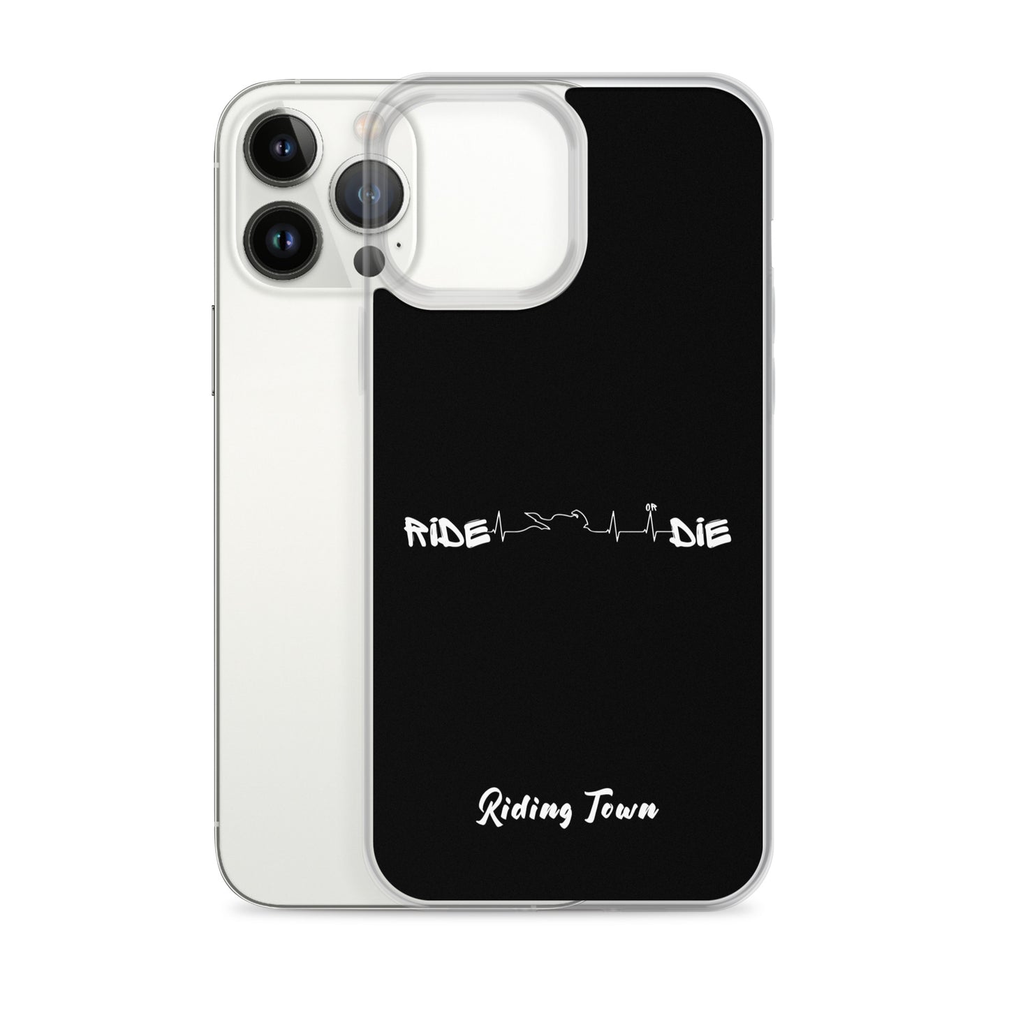 Coque iPhone® - HEARTBEAT - Noire - Riding Town