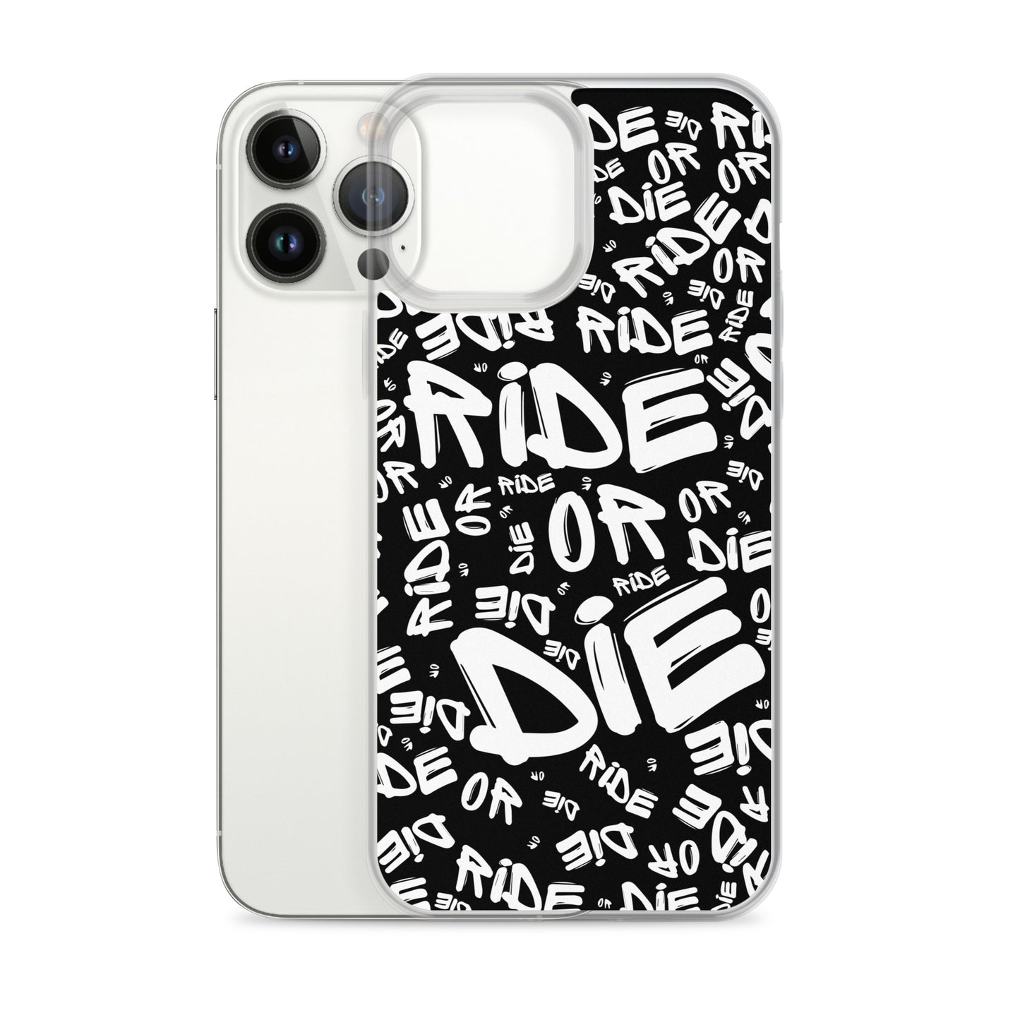 Coque iPhone® - RIDE OR DIE - Noire - Riding Town