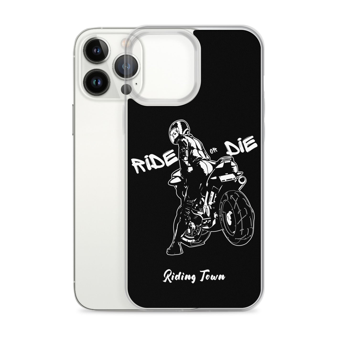 Coque iPhone® - BIKERGIRL- Noire - Riding Town