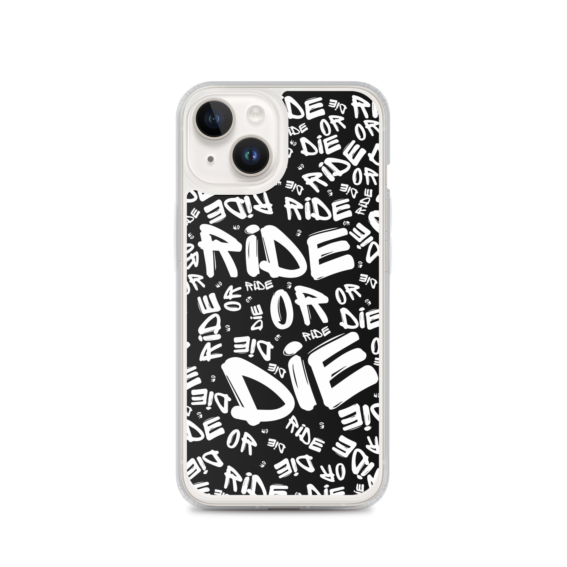 Coque iPhone® - RIDE OR DIE - Noire - Riding Town