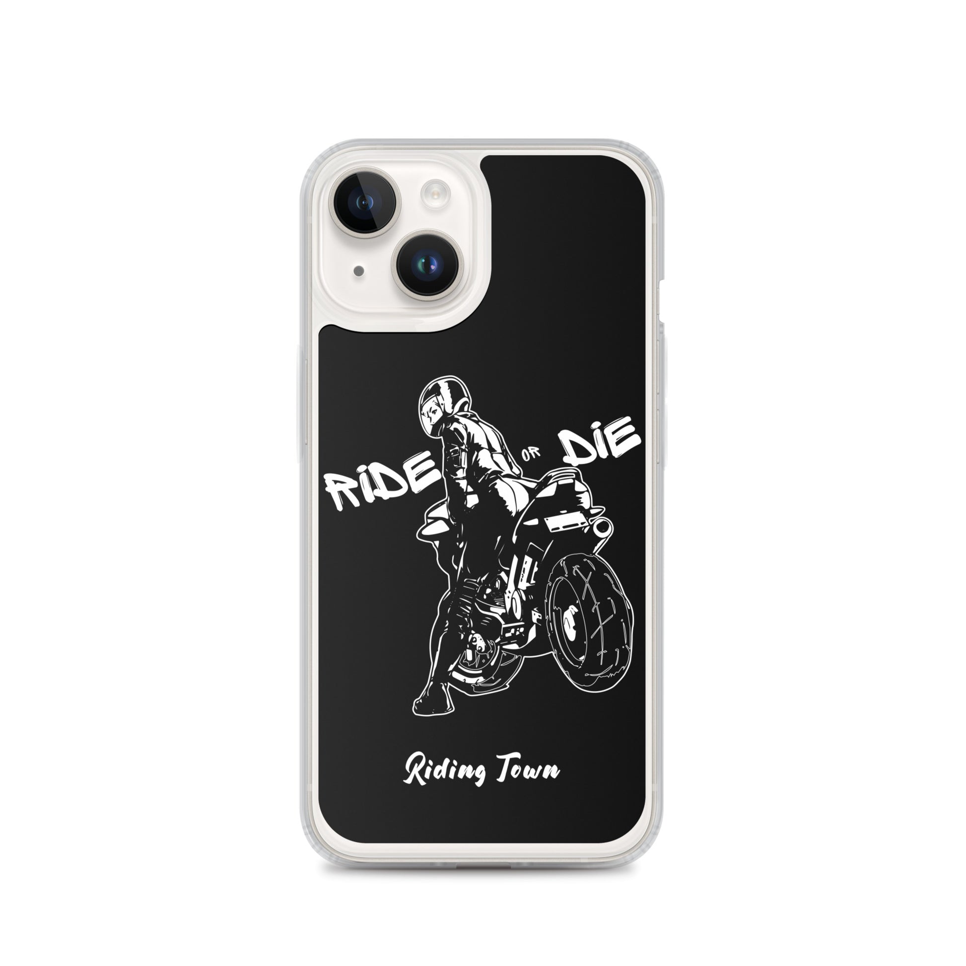 Coque iPhone® - BIKERGIRL- Noire - Riding Town