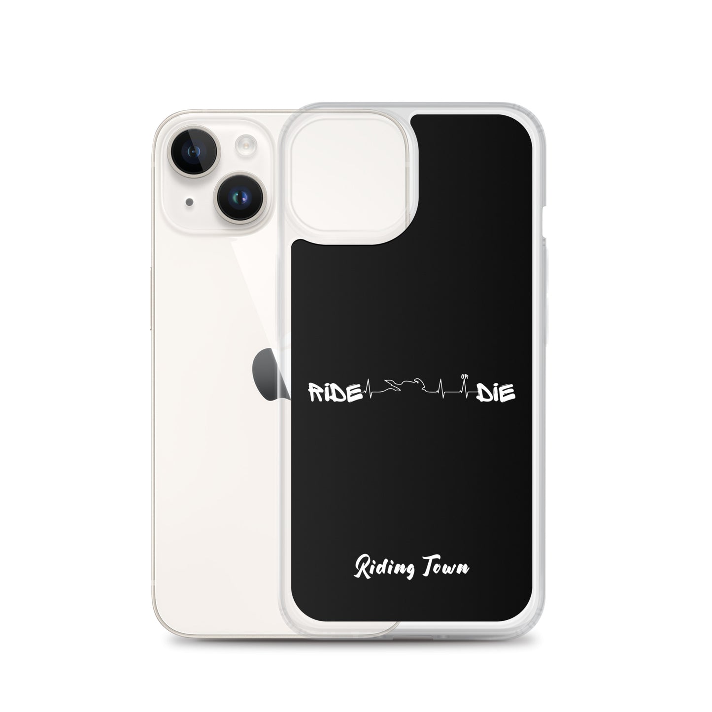 Coque iPhone® - HEARTBEAT - Noire - Riding Town