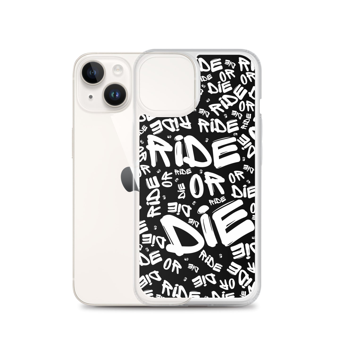 Coque iPhone® - RIDE OR DIE - Noire - Riding Town