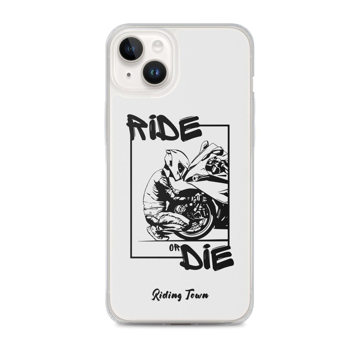 Coque iPhone® - BIKERBOY - Blanche - Riding Town