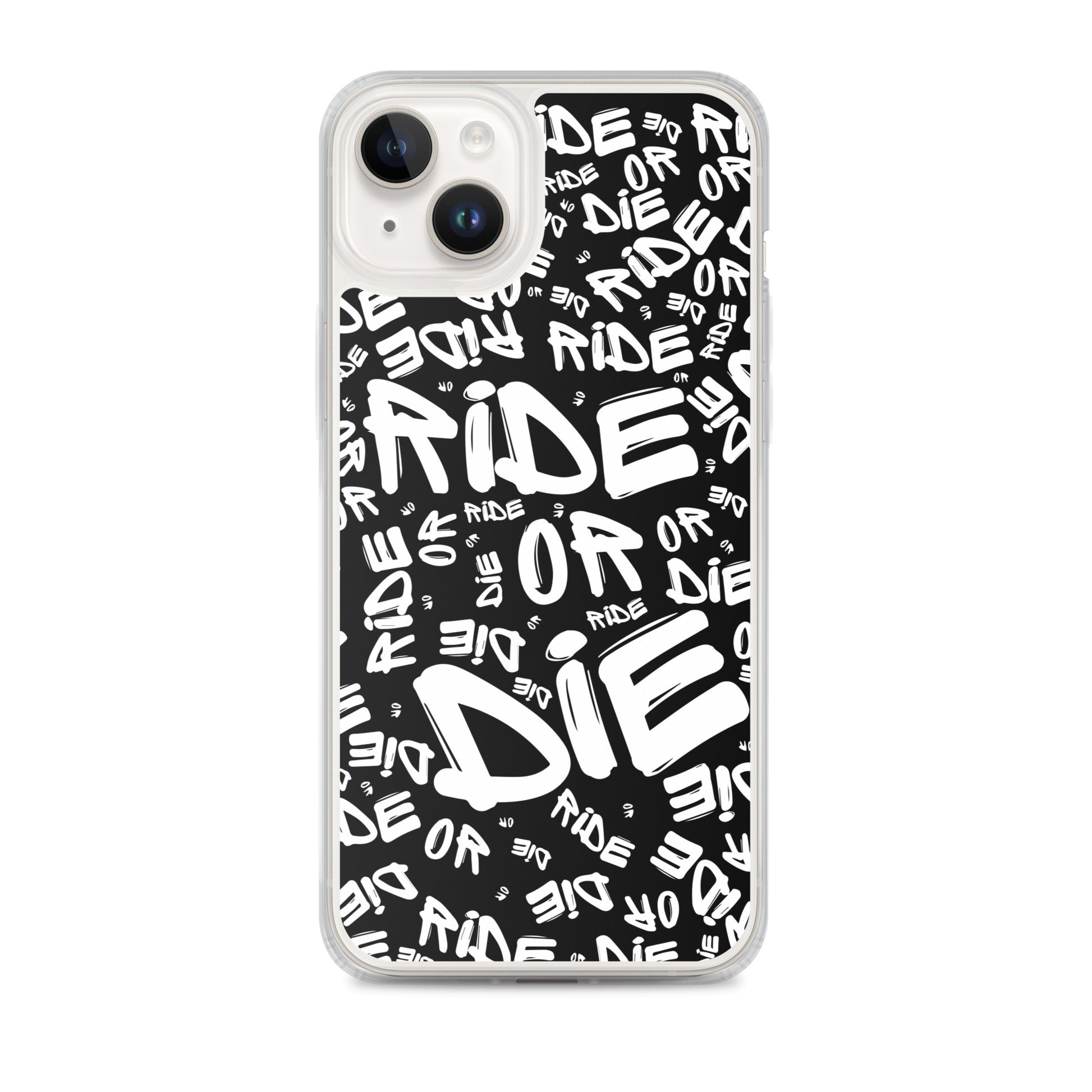 Coque iPhone® - RIDE OR DIE - Noire - Riding Town