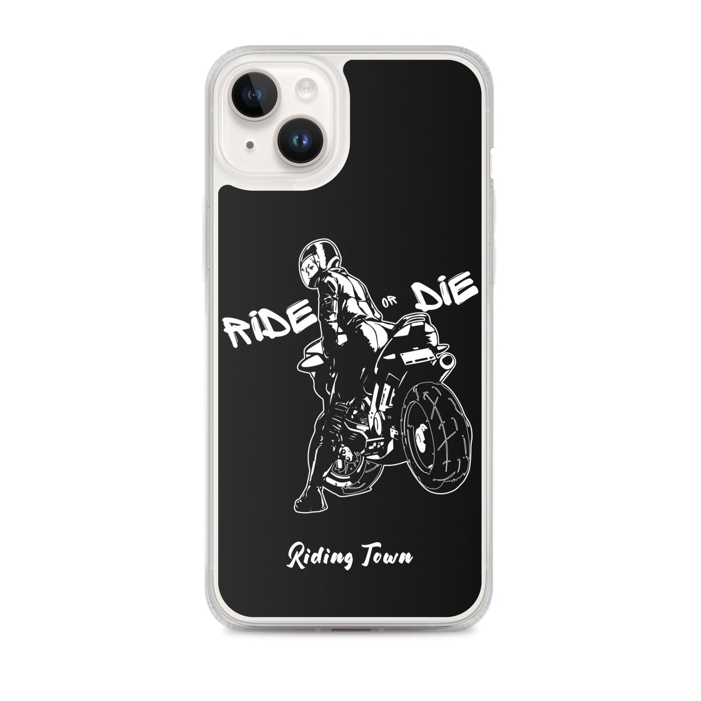 Coque iPhone® - BIKERGIRL- Noire - Riding Town