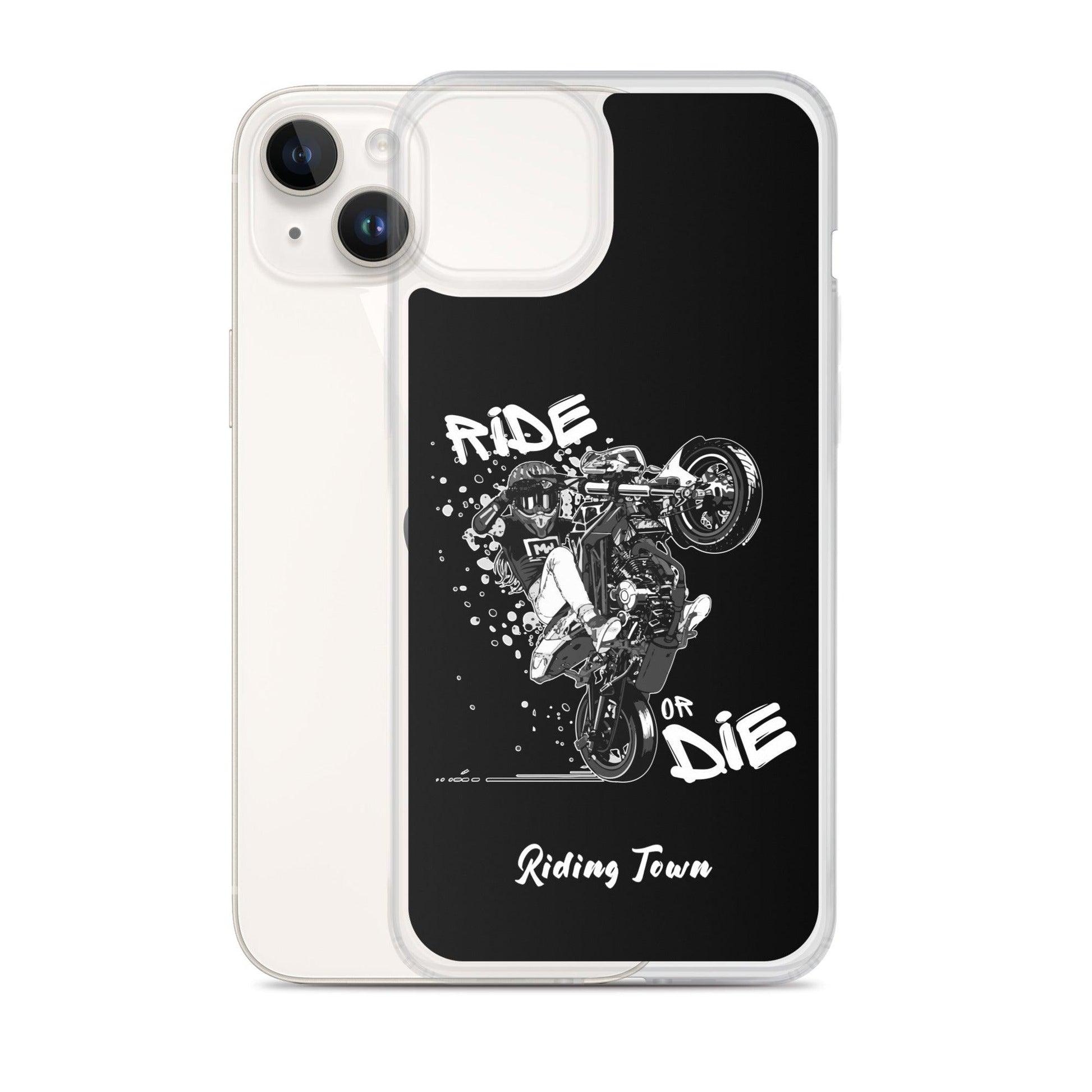 Coque iPhone® - SUPERMOTGIRL - Noire - Riding Town