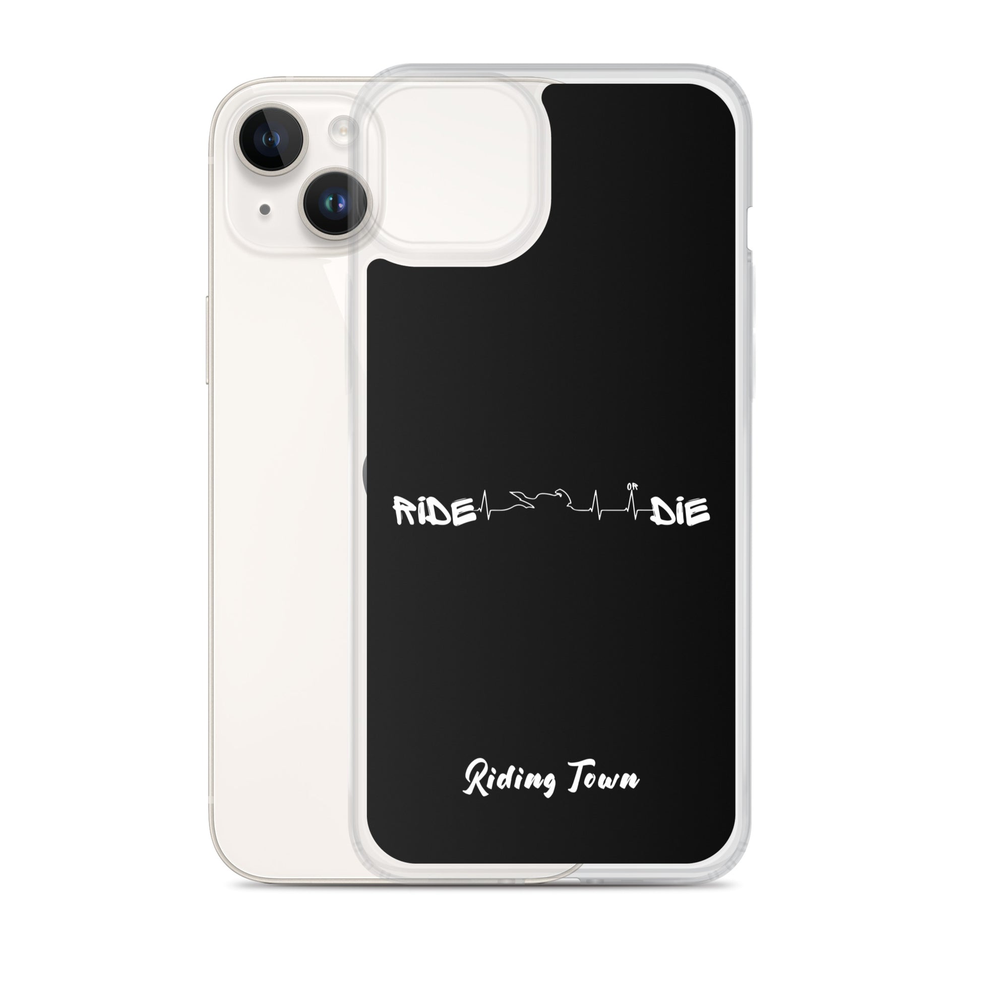 Coque iPhone® - HEARTBEAT - Noire - Riding Town