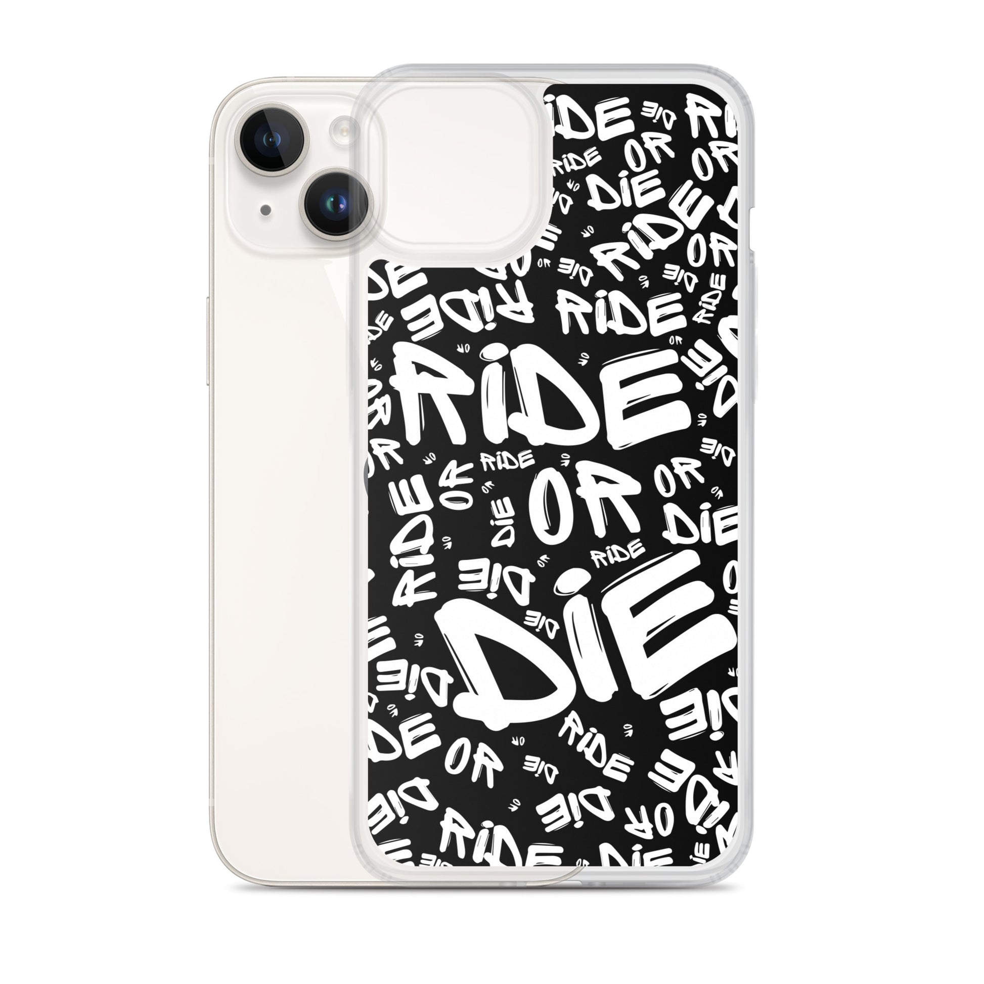 Coque iPhone® - RIDE OR DIE - Noire - Riding Town