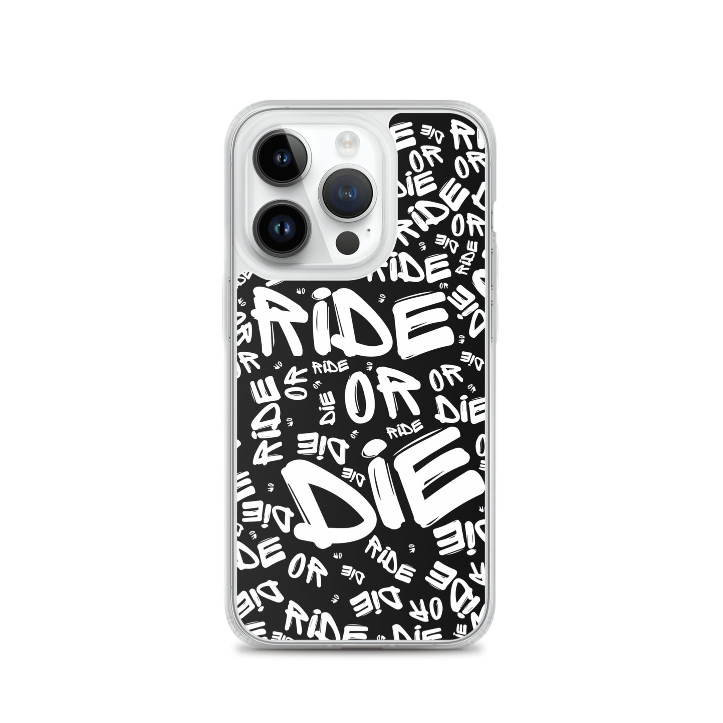 Coque iPhone® - RIDE OR DIE - Noire - Riding Town