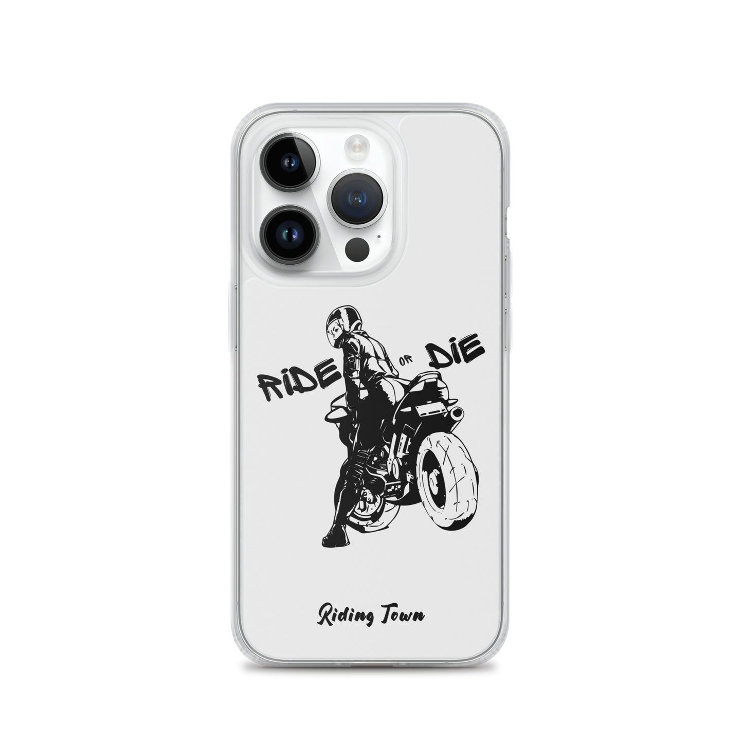 Coque iPhone® - BIKERGIRL- Blanche - Riding Town