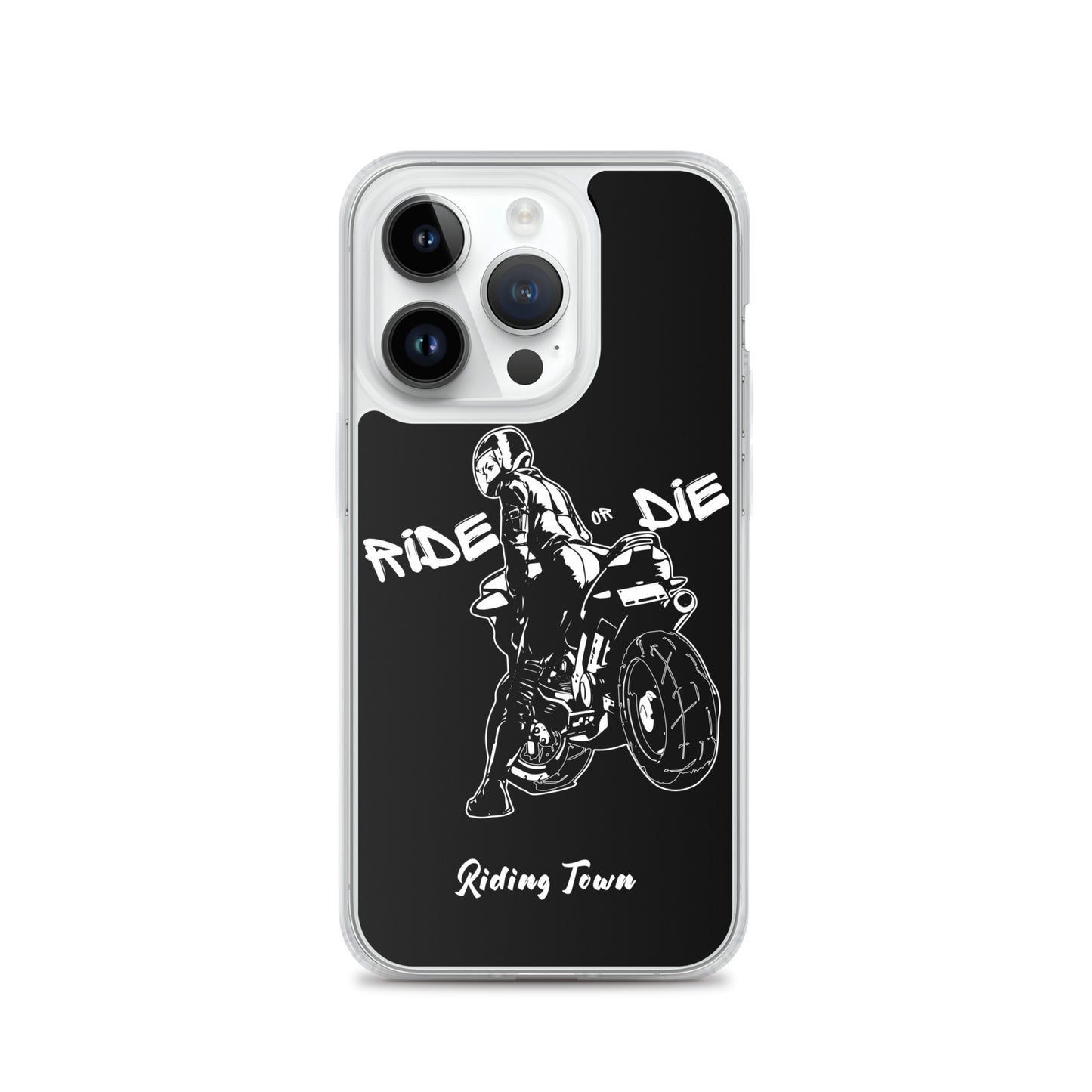 Coque iPhone® - BIKERGIRL- Noire - Riding Town