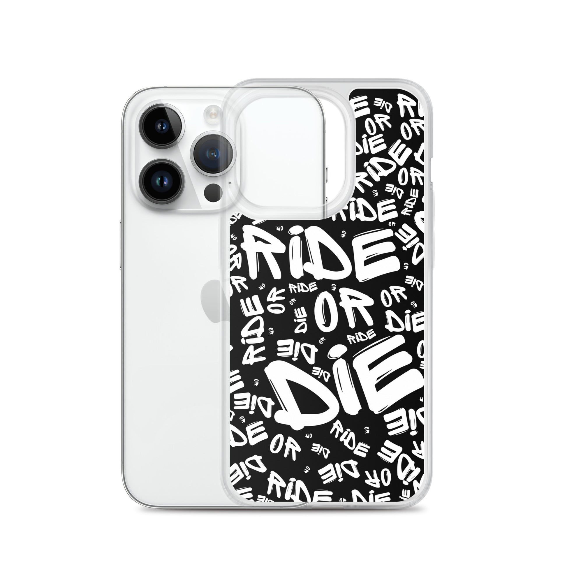 Coque iPhone® - RIDE OR DIE - Noire - Riding Town