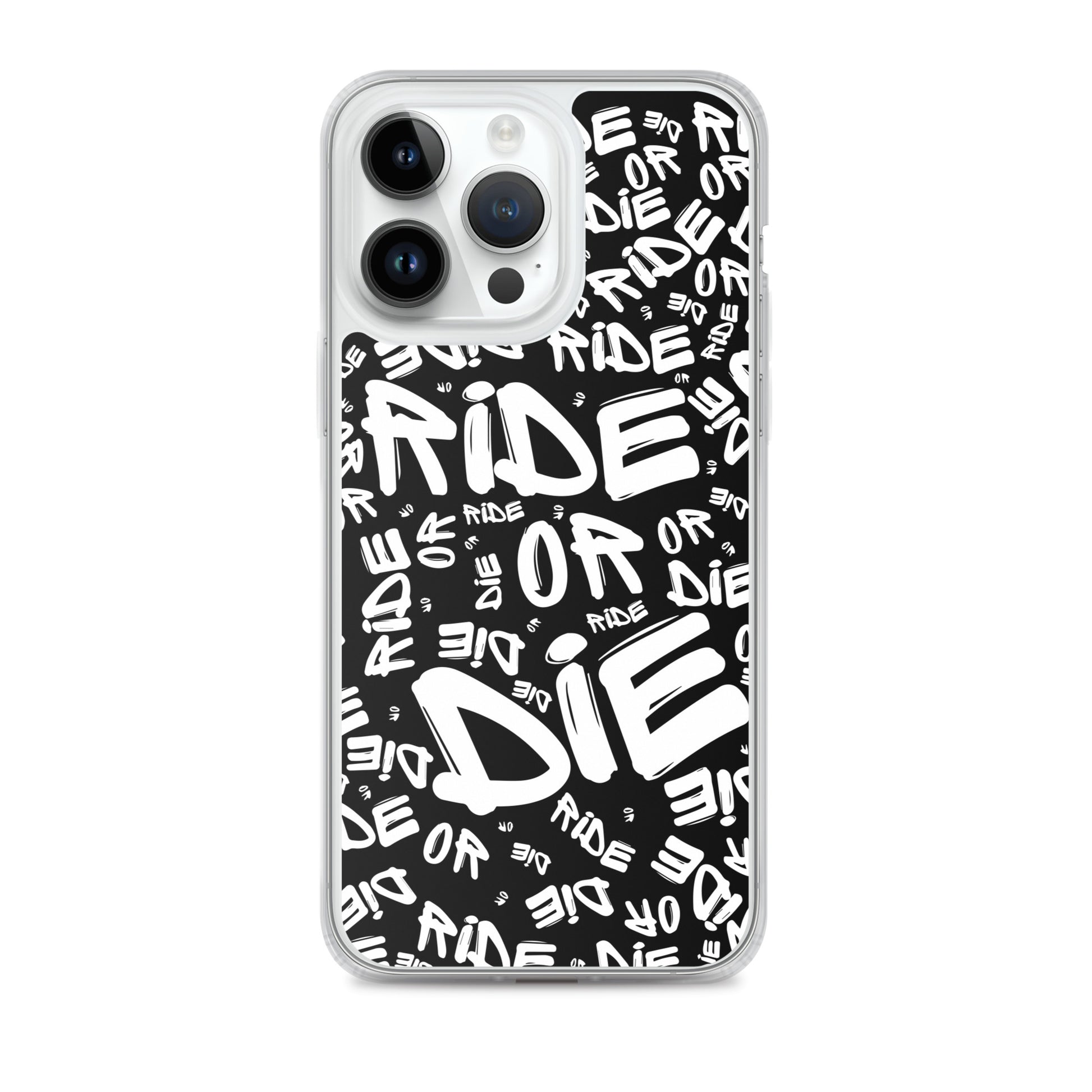 Coque iPhone® - RIDE OR DIE - Noire - Riding Town