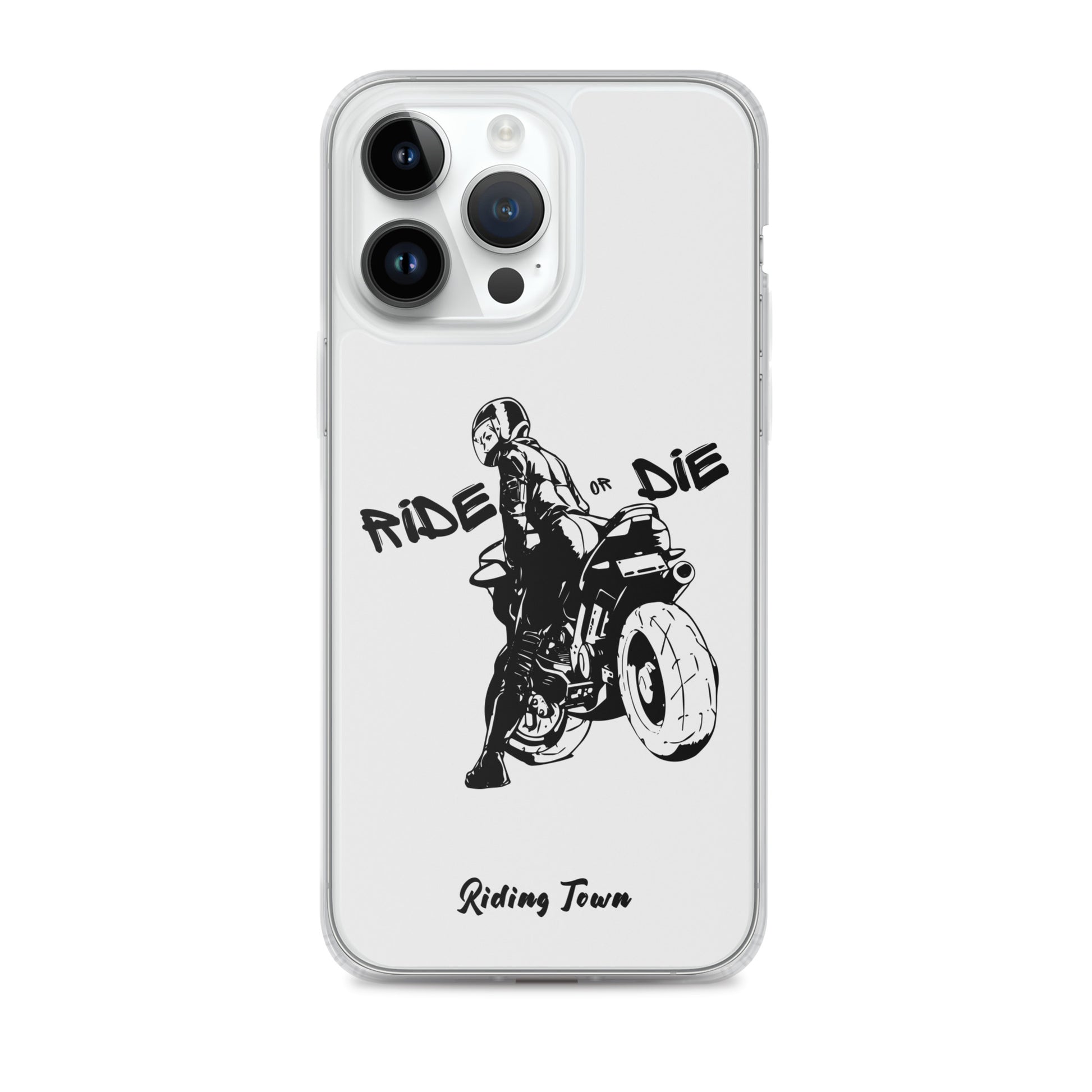 Coque iPhone® - BIKERGIRL- Blanche - Riding Town