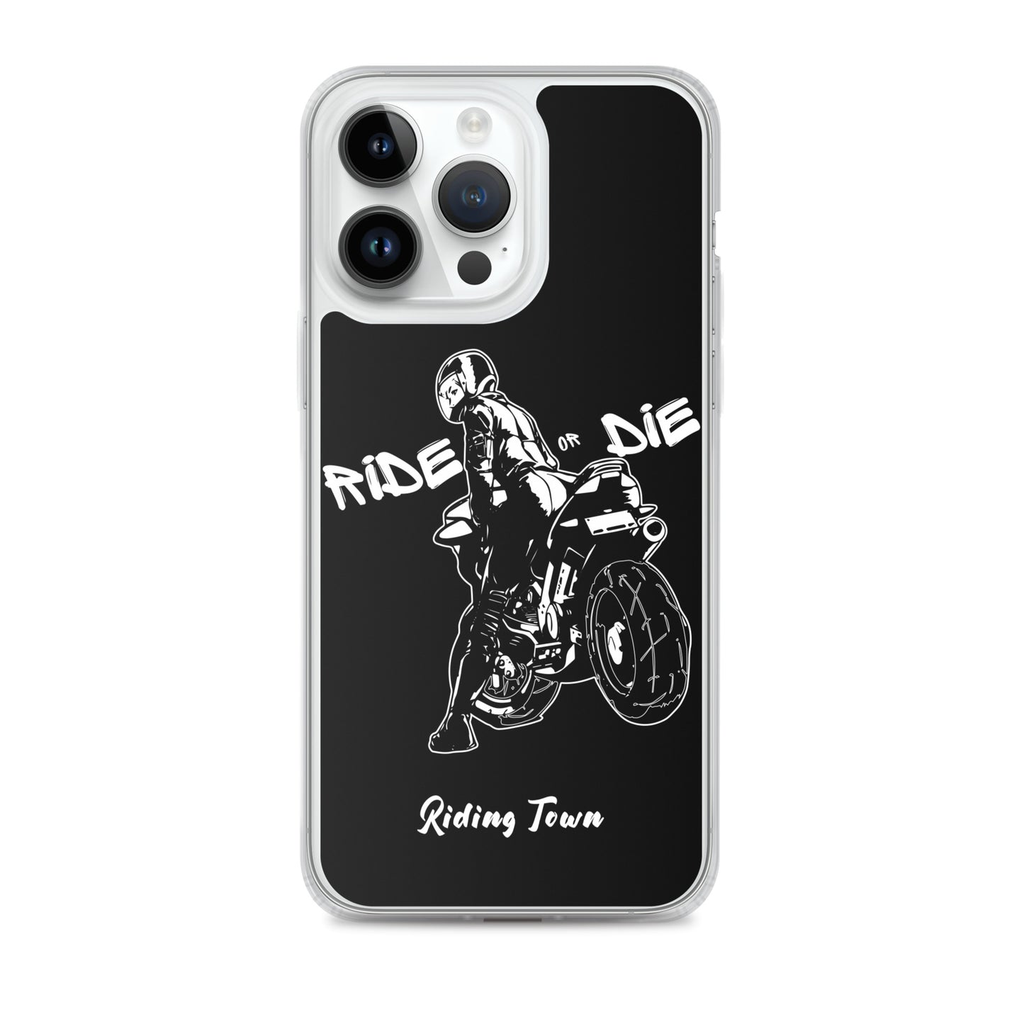 Coque iPhone® - BIKERGIRL- Noire - Riding Town