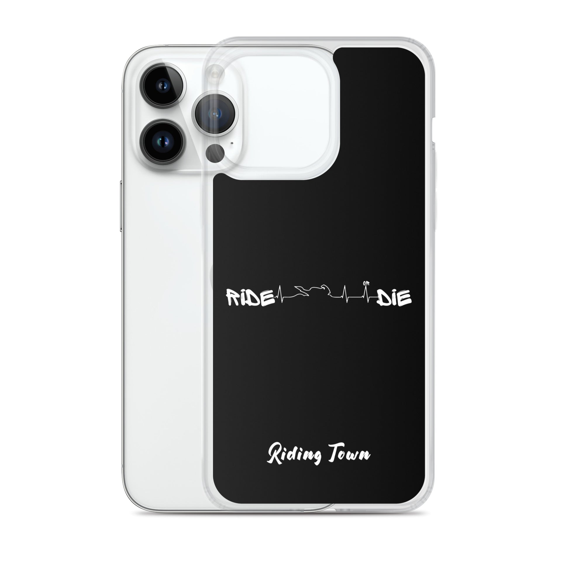 Coque iPhone® - HEARTBEAT - Noire - Riding Town