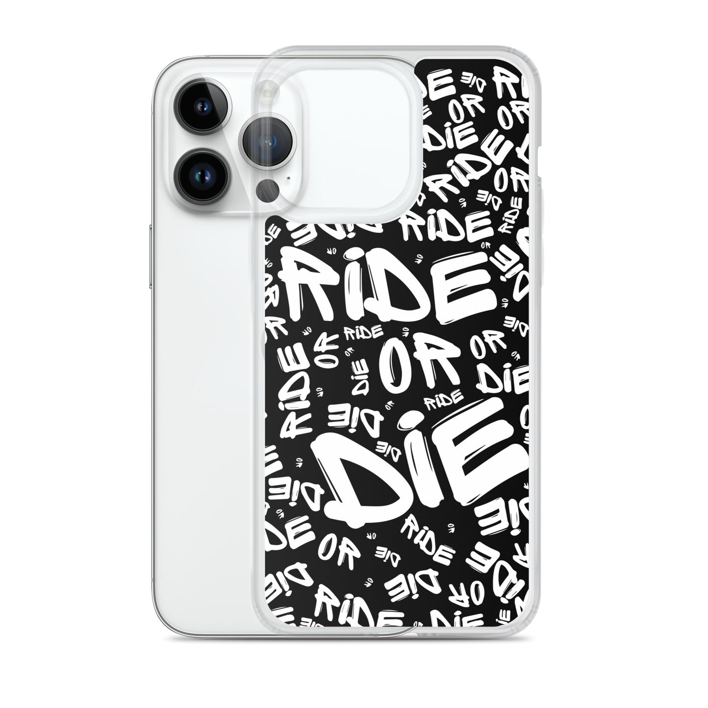 Coque iPhone® - RIDE OR DIE - Noire - Riding Town