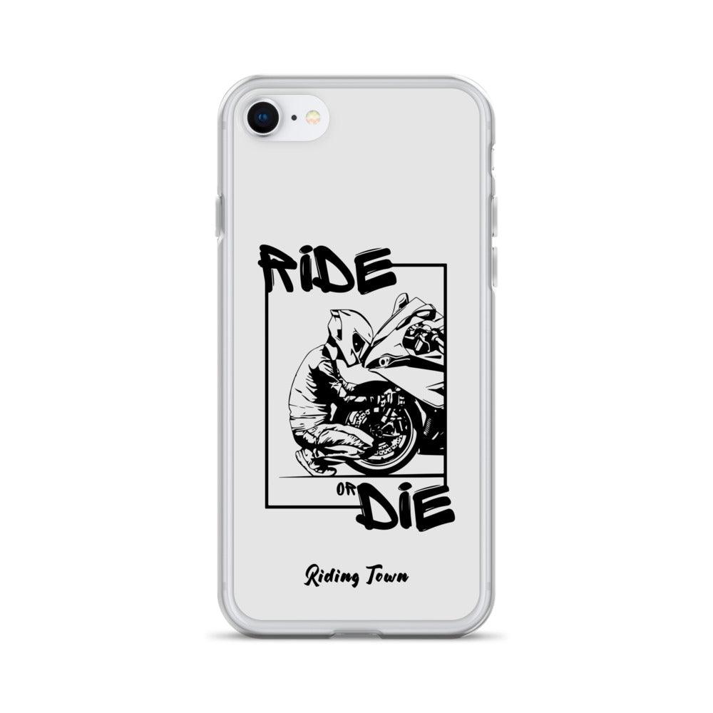 Coque iPhone® - BIKERBOY - Blanche - Riding Town