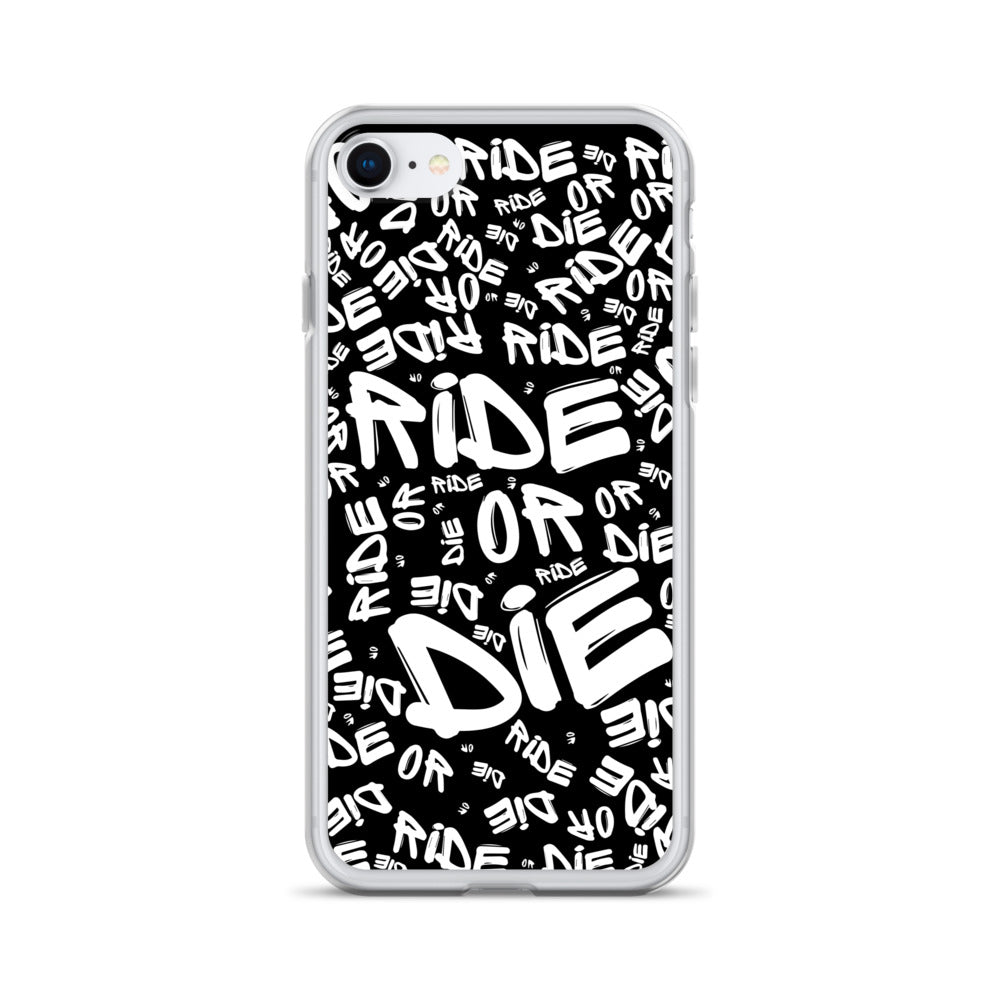 Coque iPhone® - RIDE OR DIE - Noire - Riding Town