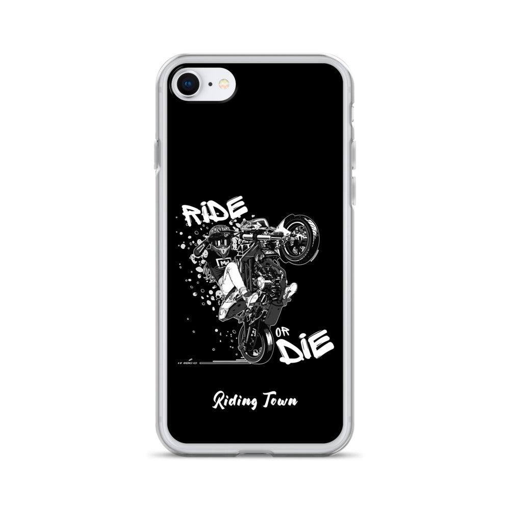 Coque iPhone® - SUPERMOTGIRL - Noire - Riding Town