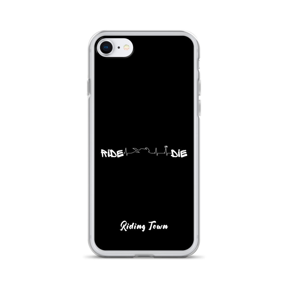 Coque iPhone® - HEARTBEAT - Noire - Riding Town