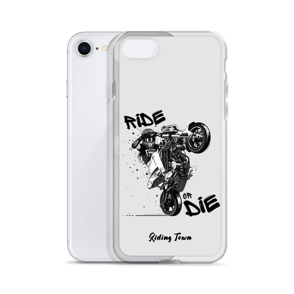 Coque Iphone® - SUPERMOTGIRL - Blanche - Riding Town