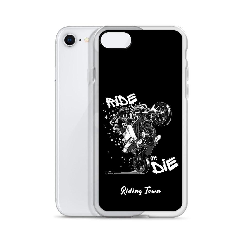 Coque iPhone® - SUPERMOTGIRL - Noire - Riding Town