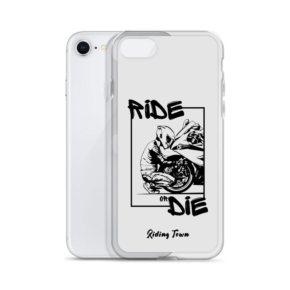 Coque iPhone® - BIKERBOY - Blanche - Riding Town