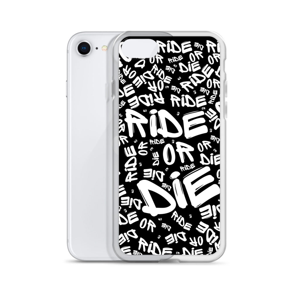 Coque iPhone® - RIDE OR DIE - Noire - Riding Town