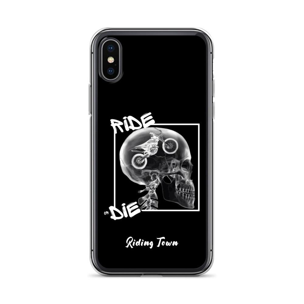 Coque iPhone® - RADIO - Noire - Riding Town