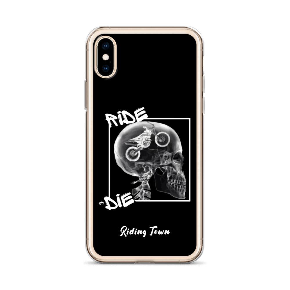 Coque iPhone® - RADIO - Noire - Riding Town