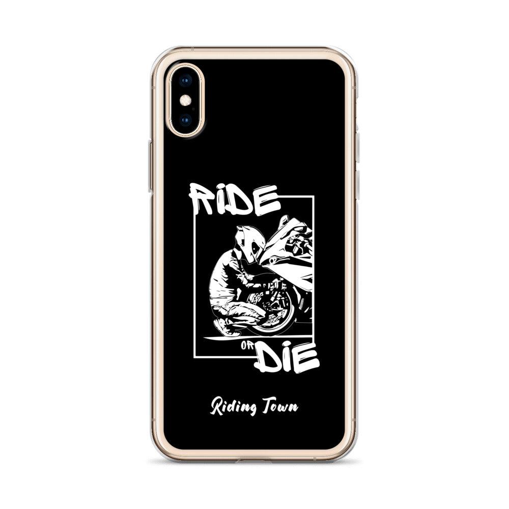 Coque iPhone® - BIKERBOY - Noire - Riding Town